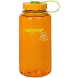 Nalgene Botellas De Boca Ancha Sustain Verde/tapón Verde-naranja 1 L