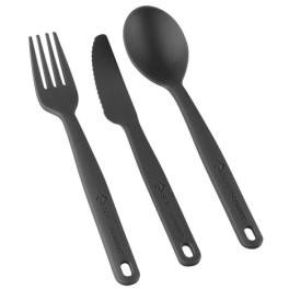 Sea To Summit Vajilla Rígida Camp Cutlery Set - 3pc Carbón