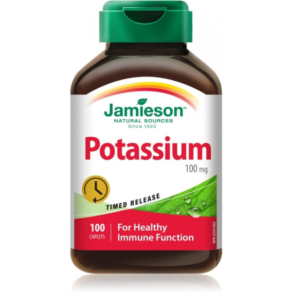 Jamieson Potassium 100mg Tr 100 Comprimidos