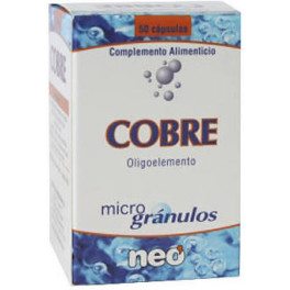 Neo - Cuivre - 50 gélules - Complément alimentaire pour la peau et les os - Aide à la formation de collagène naturel