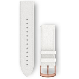Garmin Quick Release Bands (20 Mm) White Italian Leather With 18k Rose Gold Pvd Hardware