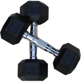 Bodytone Mancuernas De Goma Hexagonales 37,5 Kg (par)