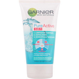 Garnier Pure Active 3 in 1 reinigingsgel vette huid 150 ml vrouw
