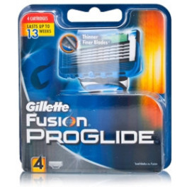Gillette Fusion Proglide Cargador 4 Recambios Hombre