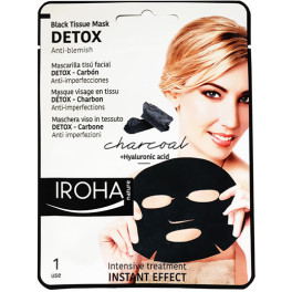 Iroha Nature Detox Charcoal Black Tissue Facial Mask 1use Mujer