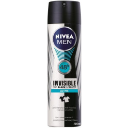 Nivea Men Black & White Active Deodorant Vaporizador 200 Ml Hombre