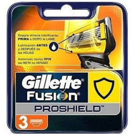 Gillette Fusion Proshield Cargador 3 Uds Hombre