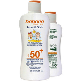 Babaria Kids Leche Spf50+ Waterproof 200ml + Aloe Balsamo 100ml