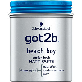 Schwarzkopf Got2b Beach Boy Matt Paste Sufer Look 100 Ml Hombre