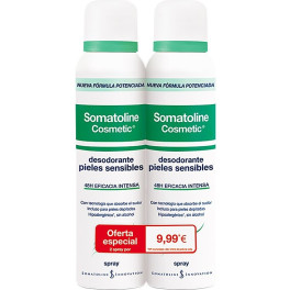 Somatoline Pieles Sensibles Deodorant Spray Lote 2 Piezas Unisex