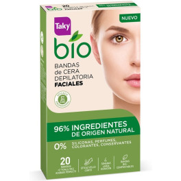 Taky Bio Natural 0% Bandas De Cera Faciales Depilatorias 20 Uds Mujer