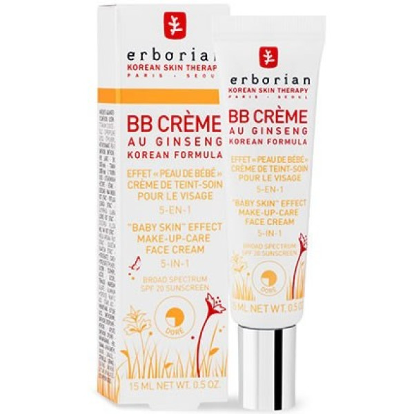 Erborian Bb Creme Au Ginseng Baby Skin 5 In 1 Dore Spf20 15ml Dore