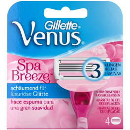 Gillette Venus Spa Breeze Cargador 4 Recambios Mujer