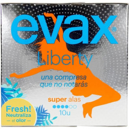Evax Liberty Compresas Super Alas 10 Uds Mujer
