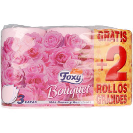 Foxy Bouquet Papel Higiénico Color & Perfume 3 Capas 6 Rollos Unisex