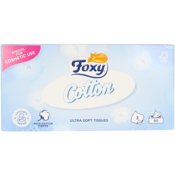 Foxy Facial Cotton Pañuelos Ultra Suaves 90 Uds Unisex