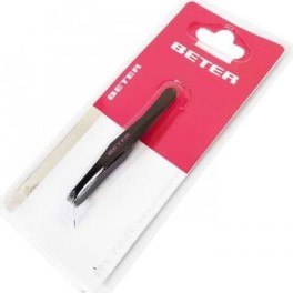 Beter Pinza Depilar Punta Recta Acero Negro Unisex