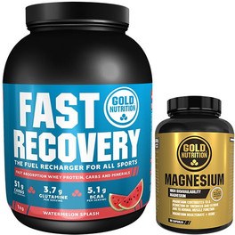 Pack Gold Nutrition Fast Recovery 1 kg + Magnesium 600 mg 60 caps