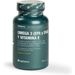 Herbora Herboactiv Omega 3 (EPA Y DHA) 60 Perlas - Contribuye al Funcionamiento del Corazón