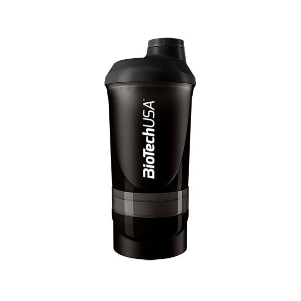 BioTechUSA Wave+ Shaker 600+200+150 ml Gris Ahumado